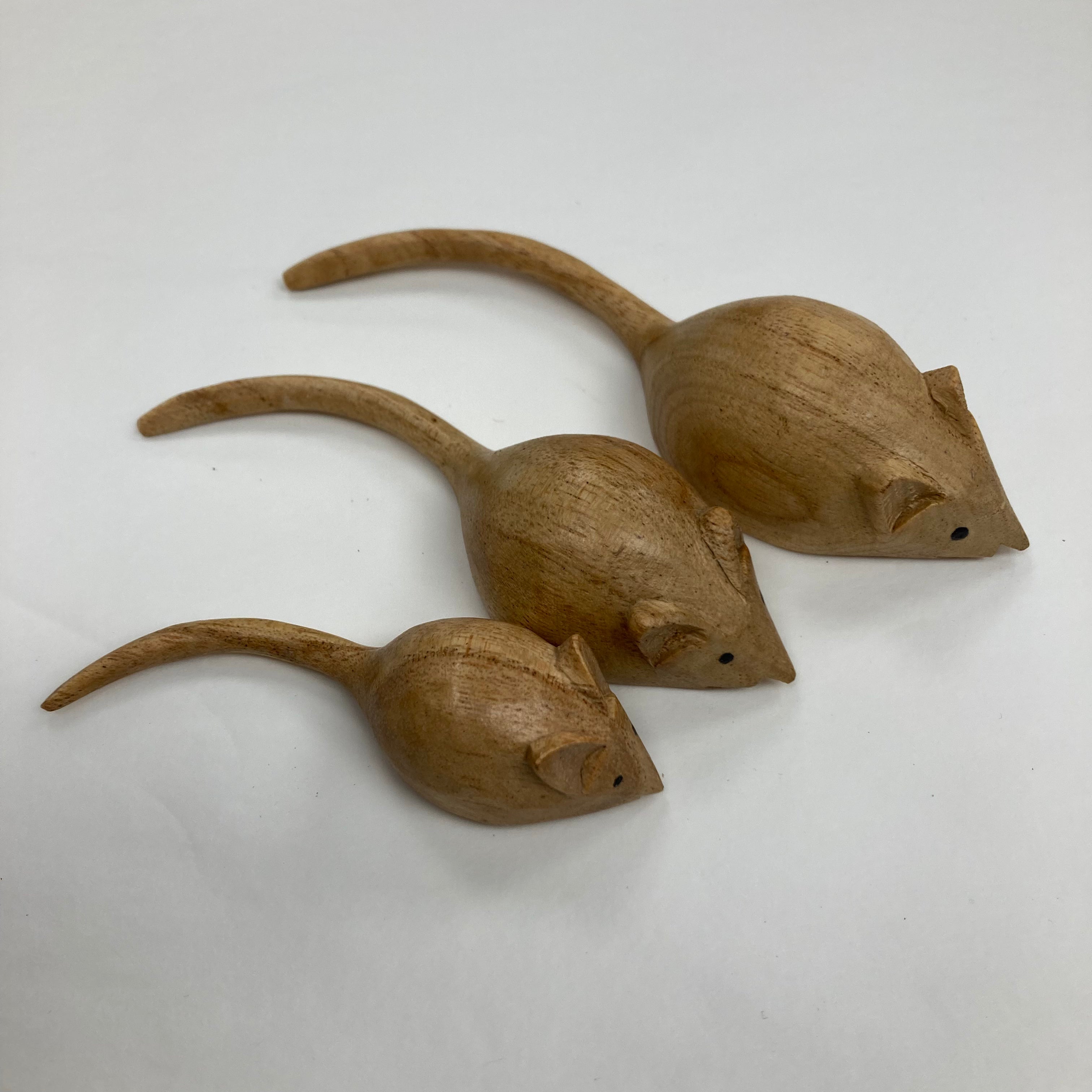 Small carved wooden deals mouse
