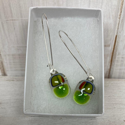 Fused Glass Earings (Longer Fitting) - The Coast Office