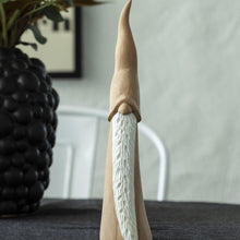 Cargar imagen en el visor de la galería, Wooden Hand carved Tall Santa (20cm) - The Coast Office
