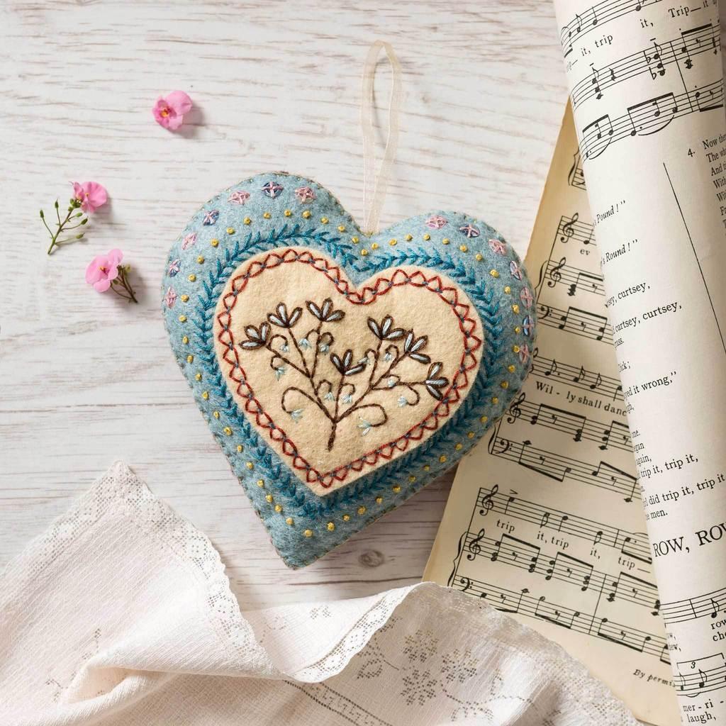 Felt Embroidery Kit by Corinne Lapierre: Heart - The Coast Office