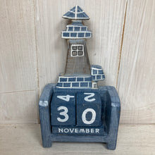 Charger l&#39;image dans la galerie, Calendrier perpétuel miniature phare plat 
