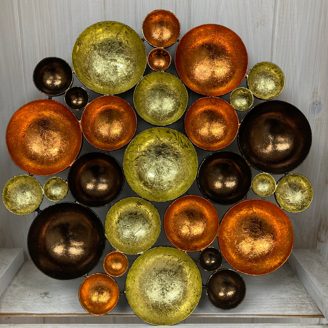 Tealight Table Decoration (Gold/Brown/Ochre) - The Coast Office