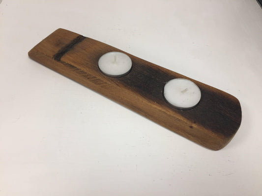 Whisky Barrel Double Tealight Holder - The Coast Office