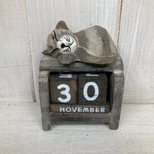 Load image into Gallery viewer, Sleeping Cat Miniature Perpetual Calendar
