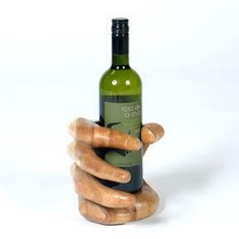 Cargar imagen en el visor de la galería, Hand Carved Wooden Wine Bottle Holder - The Coast Office
