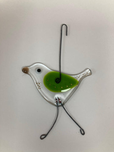 Fran Brown: Fused Glass Bird Hanging - The Coast Office