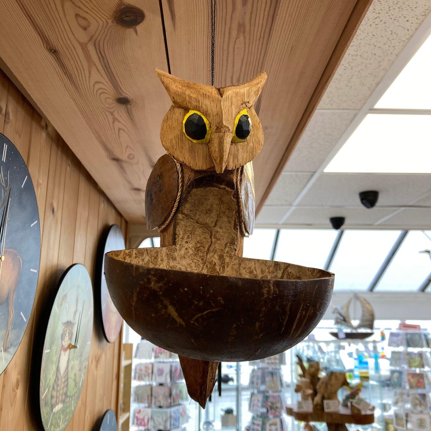 Coconut Bird Feeder: Owl - The Coast Office