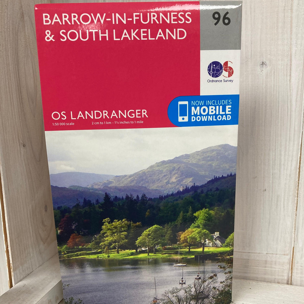 OS Landranger 96 - Barrow-in-Furness and South Lakeland - The Coast Office