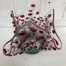 Load image into Gallery viewer, Poppy Fused Glass Tea light Vases by Pam Peters - The Coast Office
