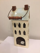 Load image into Gallery viewer, Aqua Large House Lantern TeaLight Holder - The Coast Office
